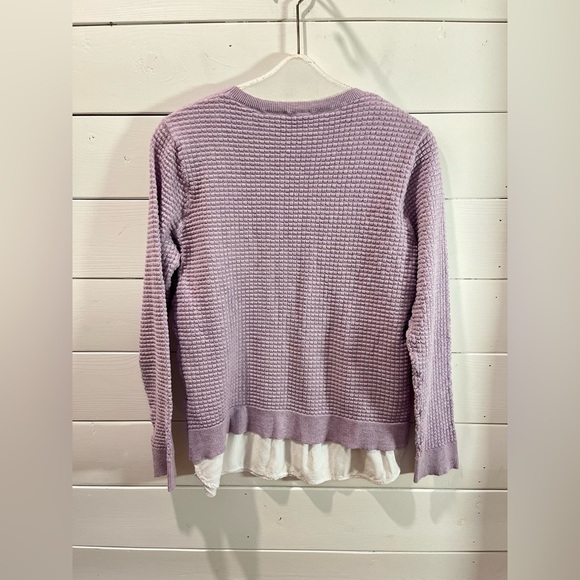 💜 SOYACONCEPT – Lavender Textured Knit Sweater L - Picture 5 of 7
